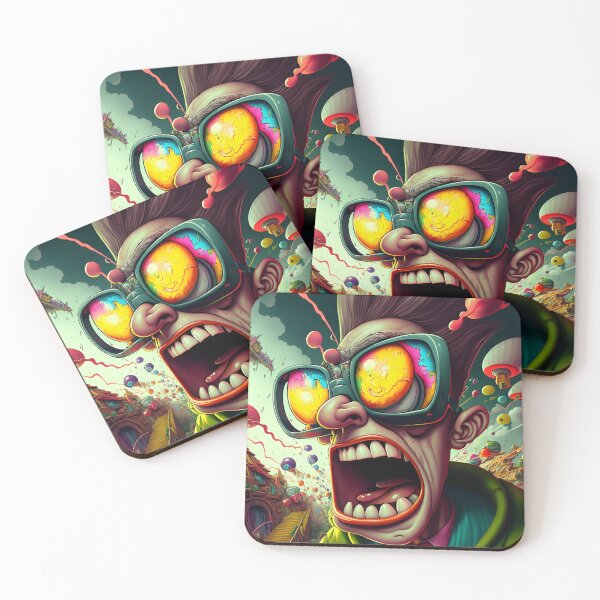 Item preview, Psychedelic man screaming designed and sold by DrWhoDesign.