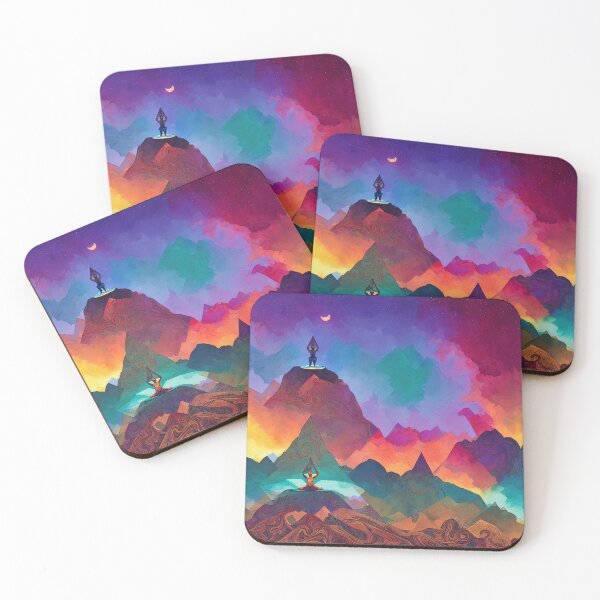 Item preview, Yoga Sunset in watercolor 02 designed and sold by printiesart.