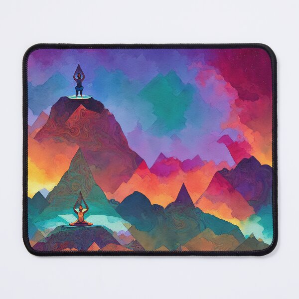 Item preview, Yoga Sunset in watercolor 02 designed and sold by printiesart.