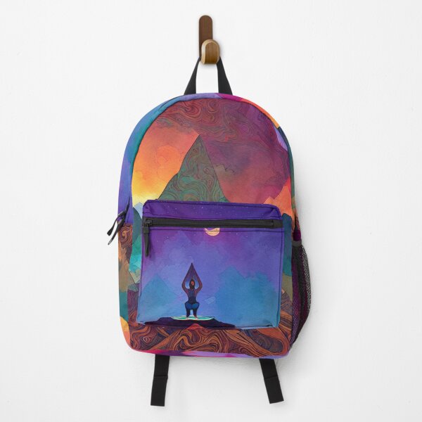 Item preview, Yoga Sunset in watercolor 02 designed and sold by printiesart.