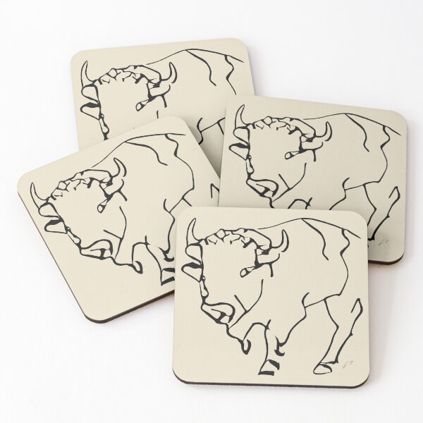 Item preview, Buffalo Line Art Drawing - Good ol' Buffalo Critter Minimalistic Digital Line Art (Black Line) designed and sold by SeaStories88.