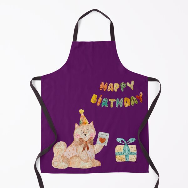 Artikelvorschau, Cat toy card love gift happy birthday watercolor violet entworfen und verkauft von Yana Mustafina | Boho Soulful Designs.
