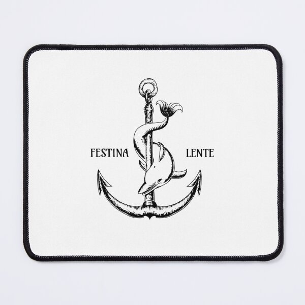 Item preview, Festina Lente Symbol Anchor Dolphin Make Haste Slowly  designed and sold by The Junto Shop.