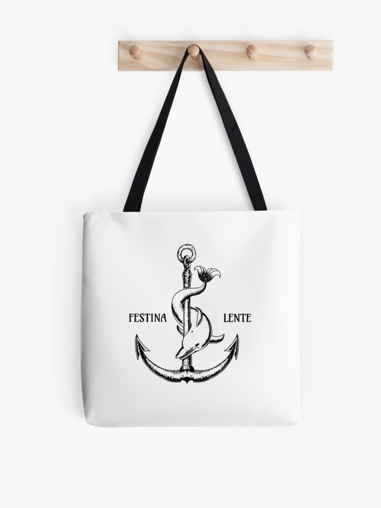 Anchor - Black & White, Nautical, Minimal, Simple, Design, Pattern, Trendy,  Cool, Simple, Modern Tote Bag by CharlotteWinter