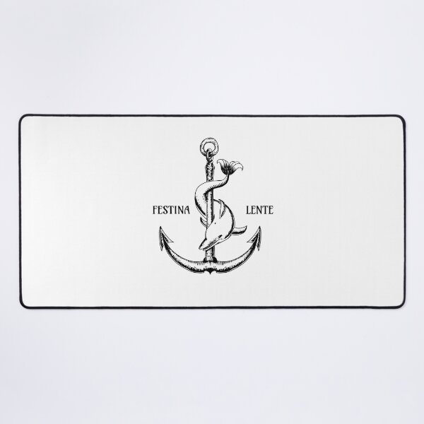 Item preview, Festina Lente Symbol Anchor Dolphin Make Haste Slowly  designed and sold by The Junto Shop.