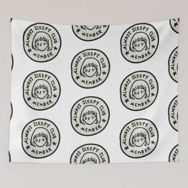Item preview, Always Sleepy Club Sticker designed and sold by designolo.