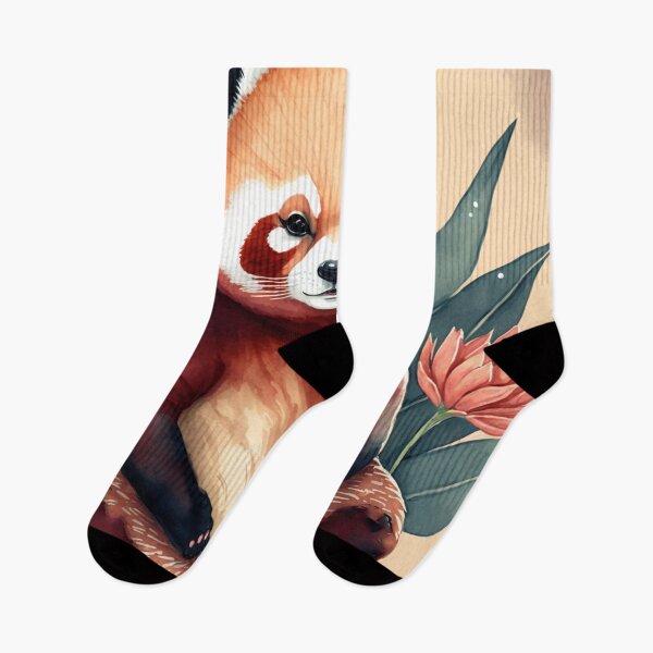 Item preview, Yoga Kawaii Red panda watercolor designed and sold by printiesart.