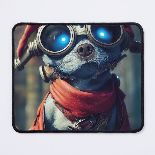 Item preview, Anthropomorphic Cyberpunk Pirate Puggle designed and sold by MimozaStudio.