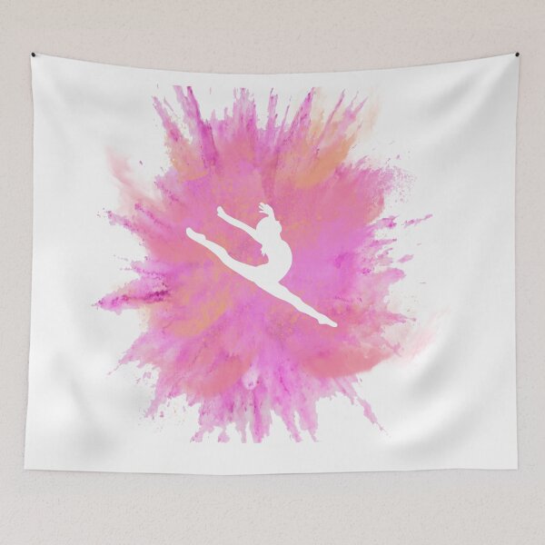 Item preview, Pink Explosion Gymnastics Silhouette designed and sold by Flexiblepeople.