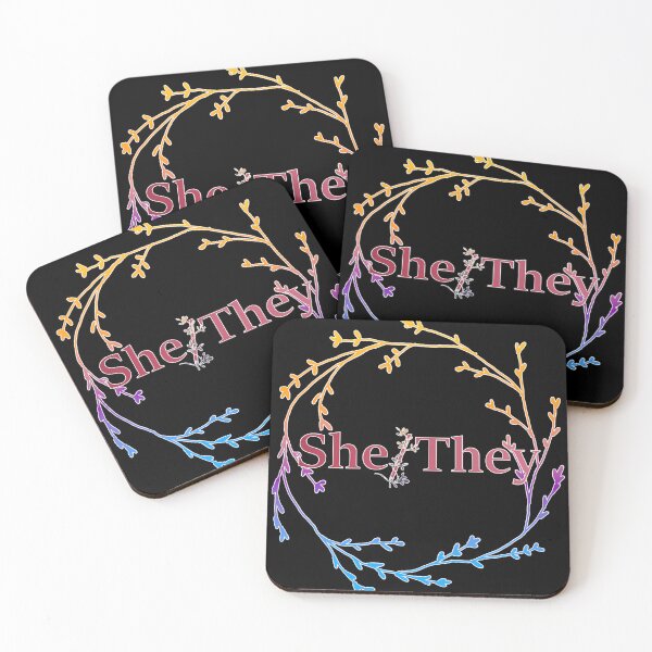 Item preview, She/They Pronouns designed and sold by ELDigitals.