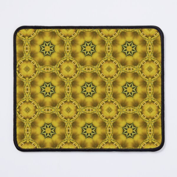 Item preview, Elegant Burgundy Black and Yellow Octogonal Seamless Pattern Print designed and sold by protegra.