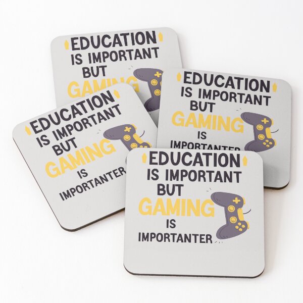 Item preview, Education is Important but Gaming is Importanter Funny Education Gamer  designed and sold by Sarah38.
