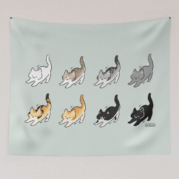 Item preview, Gato estirado (todos) designed and sold by SRabb.
