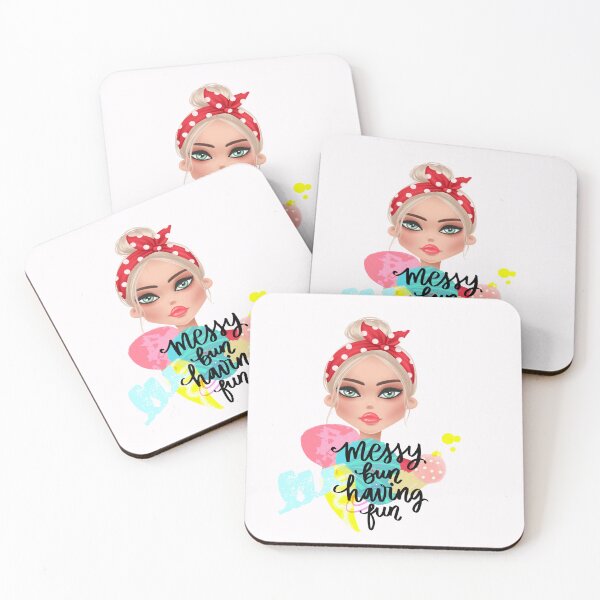 Item preview, Messy Bun Having Fun designed and sold by ZubiyaArt.