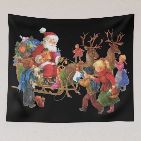 Item preview, Santa Christmas Sleigh Art Design Draw Street Art Graphic Paint designed and sold by BK-Fishing.