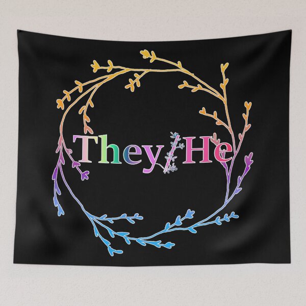 Item preview, They/He Pronouns designed and sold by ELDigitals.