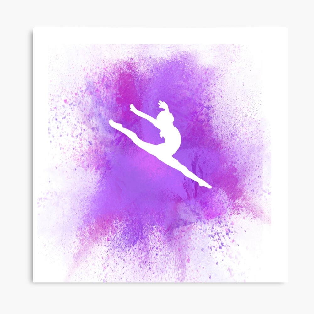 Purple Gymnastics Silhouette | Poster