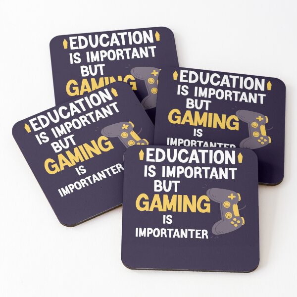 Item preview, Education Is Important But Gaming Is Importanter Funny Gamer Gift designed and sold by Sarah38.