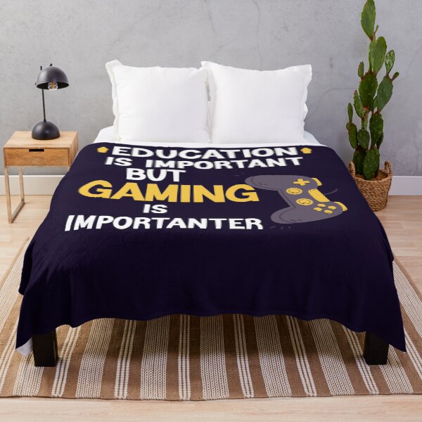 Item preview, Education Is Important But Gaming Is Importanter Funny Gamer Gift designed and sold by Sarah38.