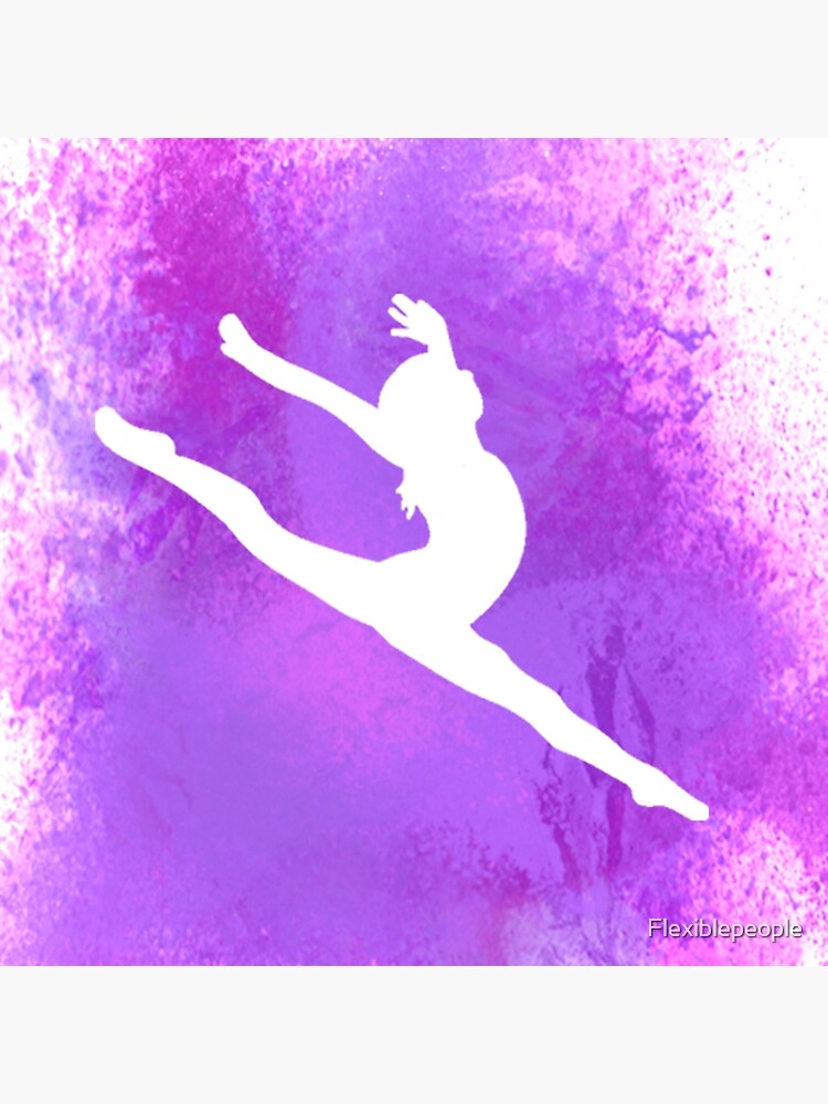 Purple Gymnastics Silhouette | Poster