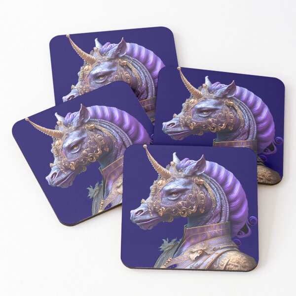 Item preview, Royal purple unicorn wearing a royal garment designed and sold by Tuko Designs.