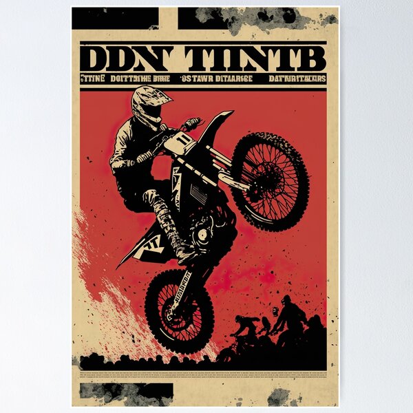 1980 Vintage Motocross Poster, 80s Bikes Retro Wall offers Decor, Sports Memorabilia Prints