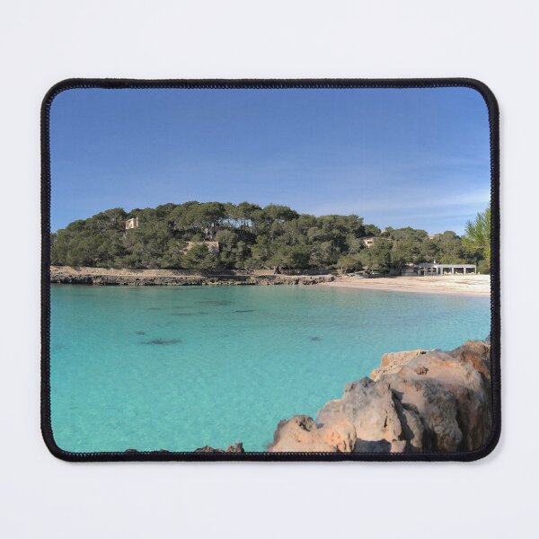 Item preview, Panoramic of Cala Mondrago Natural Park, Mallorca, Balearic Islands of spain designed and sold by EmmaMCheer.