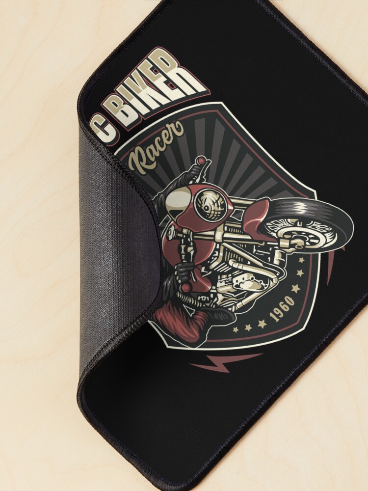 Thumbnail 2 of 5, Mouse Pad, Classic Biker Cafe Racer designed and sold by Racing-Style.