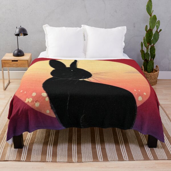 Item preview, Vintage 80s Rabbit Dancing Under Retro Sunset Moon Bunny Checkered Pattern designed and sold by wigobun.