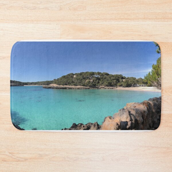 Item preview, Panoramic of Cala Mondrago Natural Park, Mallorca, Balearic Islands of spain designed and sold by EmmaMCheer.