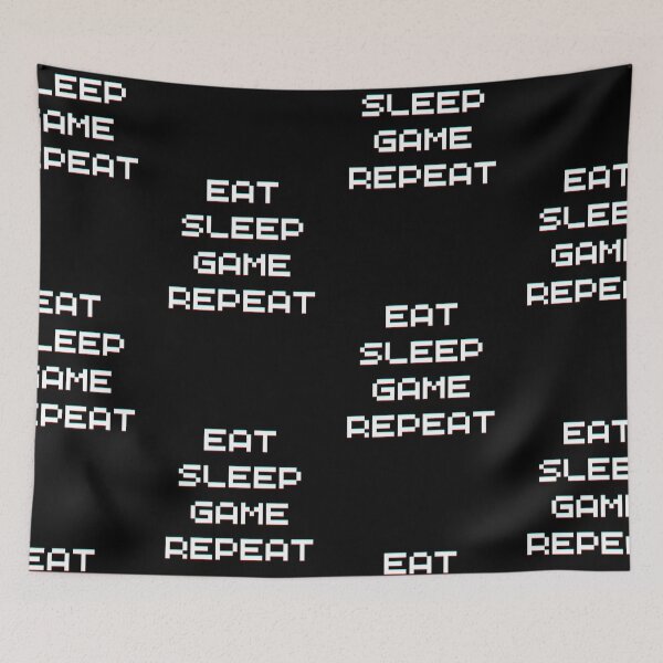 Item preview, Eat Sleep Game Repeat designed and sold by NinniSilver.