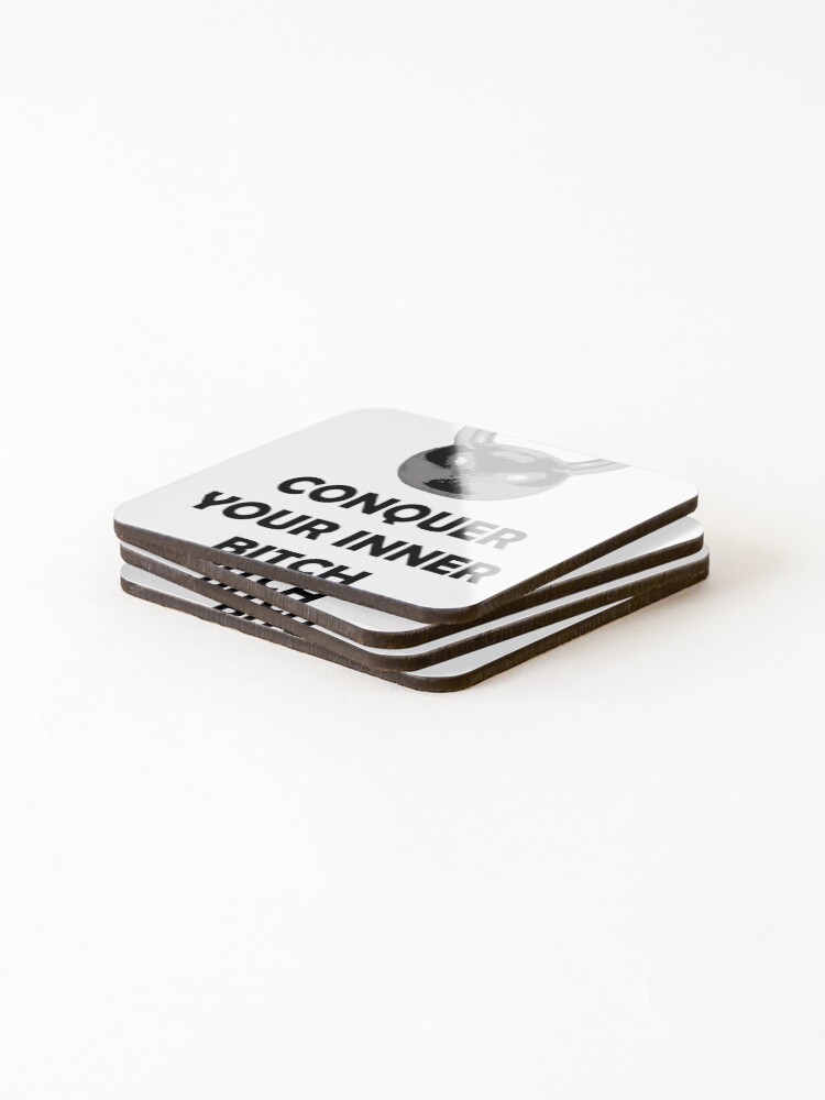 Thumbnail 4 of 5, Coasters (Set of 4), Joe Rogan Conquer Your Inner B designed and sold by Lowgik.