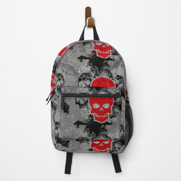 Item preview, Skull pattern, red skull object,flower designed and sold by Degiab.