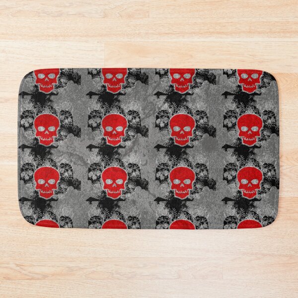 Item preview, Skull pattern, red skull object,flower designed and sold by Degiab.