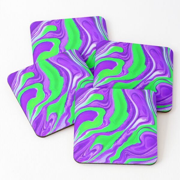Item preview, Purple and Green Liquid Marble  designed and sold by wtfbba.