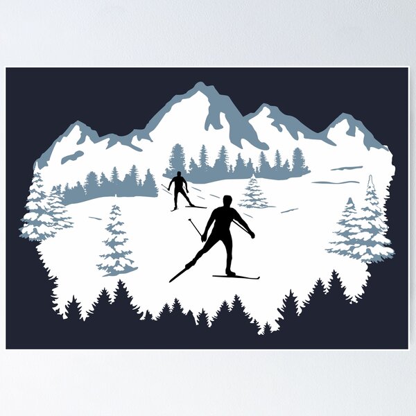 Cross Country Ski Thermometer Poster for Sale by carlstad