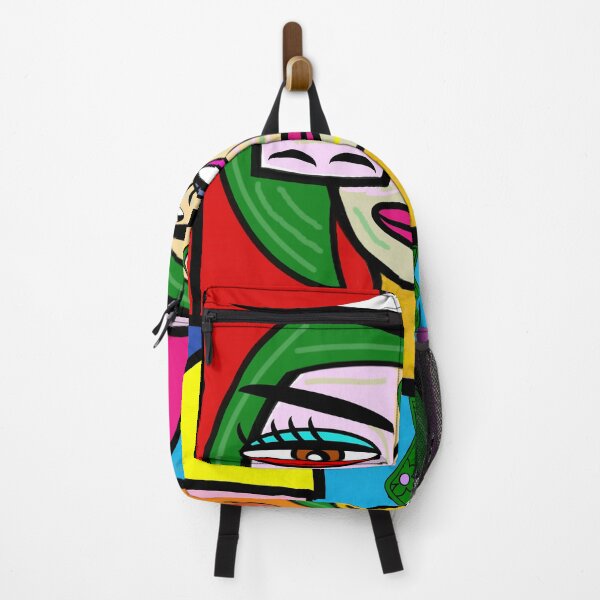 Item preview, Funky Lady with Hat Art Face and Bird designed and sold by jantulov.