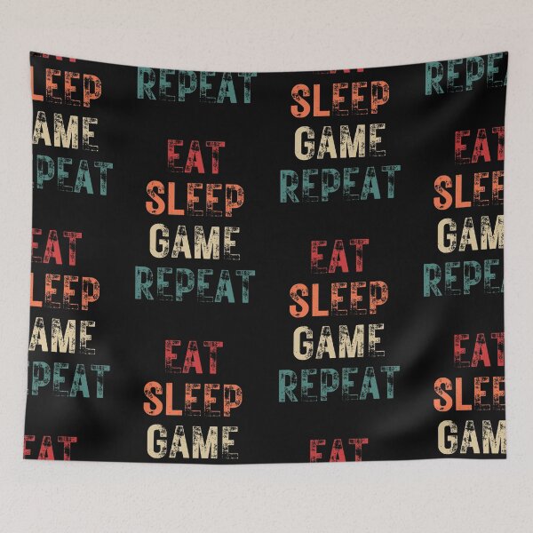 Item preview, Eat Sleep Game Repeat Retro designed and sold by NinniSilver.