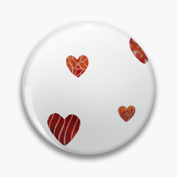 Item preview, Red textured heart pattern a watercolor sketch  designed and sold by Yana Mustafina | Boho Soulful Designs.