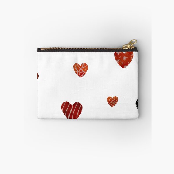 Item preview, Red textured heart pattern a watercolor sketch  designed and sold by Yana Mustafina | Boho Soulful Designs.