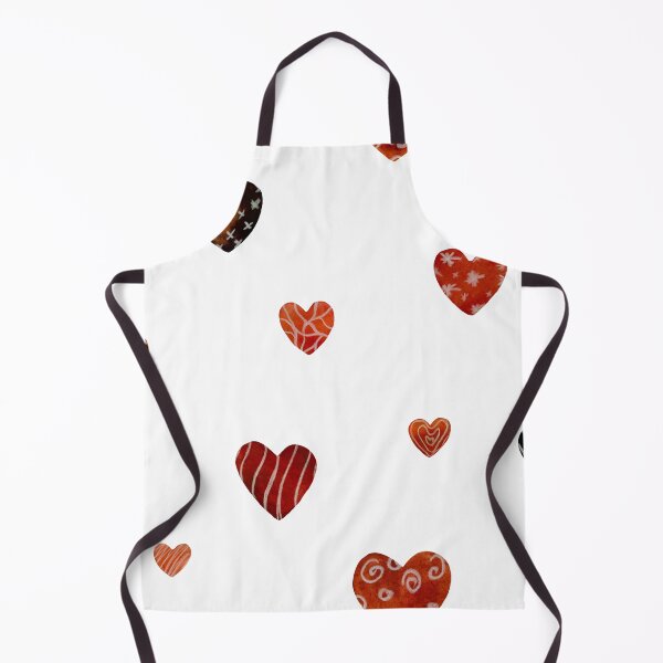 Item preview, Red textured heart pattern a watercolor sketch designed and sold by Yana Mustafina | Boho Soulful Designs.
