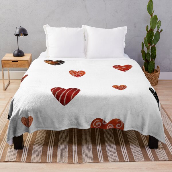Item preview, Red textured heart pattern a watercolor sketch  designed and sold by Yana Mustafina | Boho Soulful Designs.