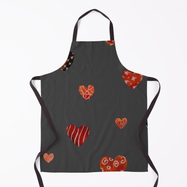 Artikelvorschau, Red textured heart pattern a watercolor sketch grey entworfen und verkauft von Yana Mustafina | Boho Soulful Designs.