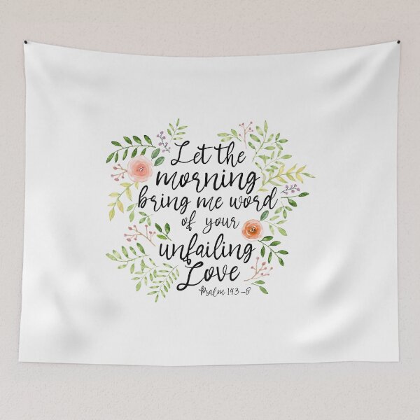 Item preview, Psalm 143:8 Watercolor Leaves designed and sold by amazingjoy.