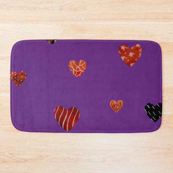 Item preview, Red textured heart pattern a watercolor sketch violet designed and sold by Yana Mustafina | Boho Soulful Designs.