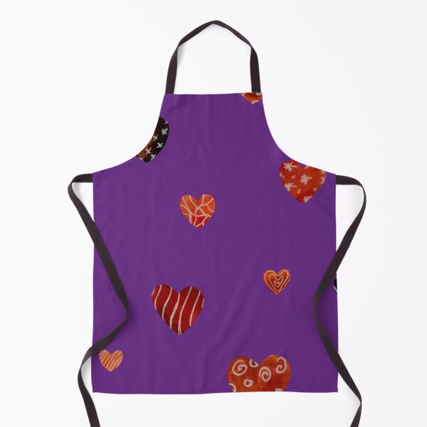 Item preview, Red textured heart pattern a watercolor sketch violet designed and sold by Yana Mustafina | Boho Soulful Designs.