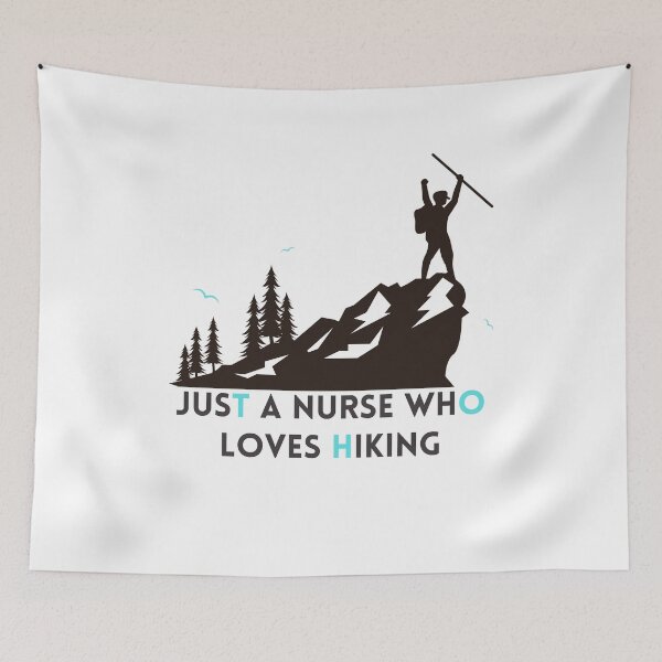 Item preview, Just A Nurse Who Loves Hiking designed and sold by stalin-LB.