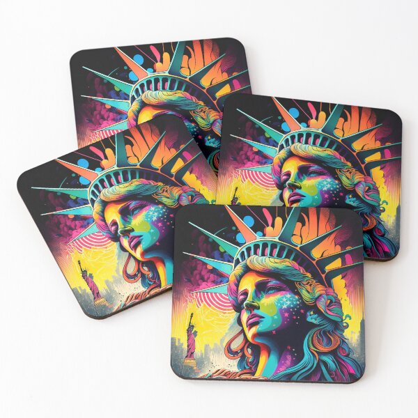 Artikelvorschau, Psychedelische Freiheitsstatue entworfen und verkauft von DrWhoDesign.