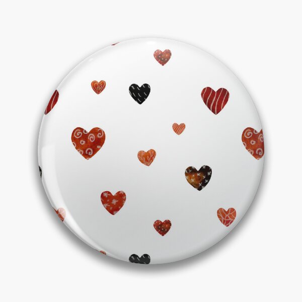 Item preview, Red textured heart cute pattern a watercolor  designed and sold by Yana Mustafina | Boho Soulful Designs.