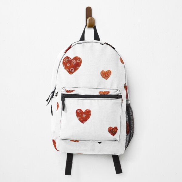 Item preview, Red textured heart cute pattern a watercolor designed and sold by Yana Mustafina | Boho Soulful Designs.